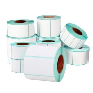 China Wood Pulp BPA Free Glassine Paper Thermal Label Roll for Grease and Water Resistance on sale