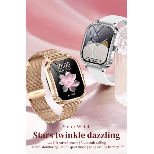 MK88 IPhone Android Women'S Bluetooth Watch Pedometer Amoled Screen Smartwatch