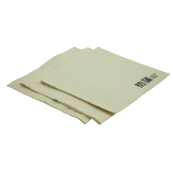 Unbleached Kraft Printed Paper Napkin Eco Conscious Disposable Kitchen Tissue