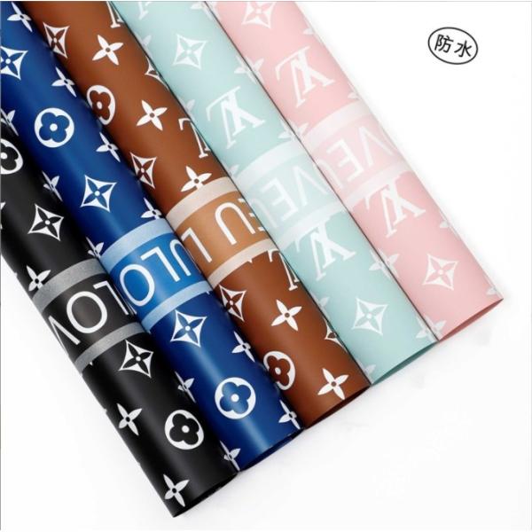 New high-end brand flower wrapping paper, waterproof art paper, high-end rose