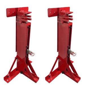 Three Stage Grain Bin Hydraulic Jacks Red Customized For Enamel Tank