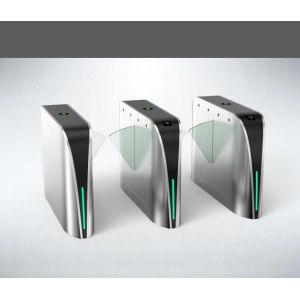 Bidirectional RS232 Flap Barrier Turnstile For Metro and Airport