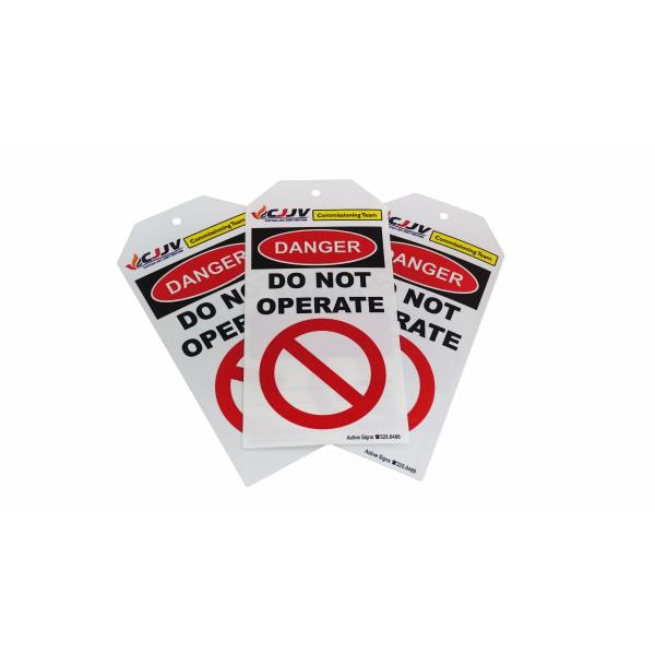 Custom Design Plastic Safety Tag for High Performance Applications