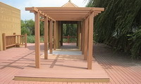 Wholesale Brown Hollow Composite Pergola Material , Backyard Balcony Free Standing Pergola from china suppliers