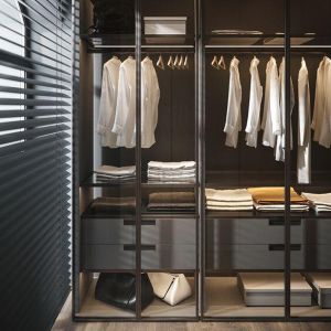 Customizable Solid Wood Laminated Wardrobe Design for Luxury Modular Wall