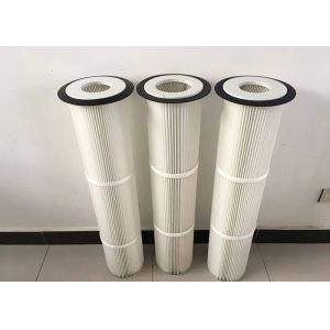 Non Woven Pleated Filter Cartridge Dust Collector Anti Static High Corrosion
