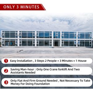 Portable Shipping Residential Container Home with Kitchen and Light Steel