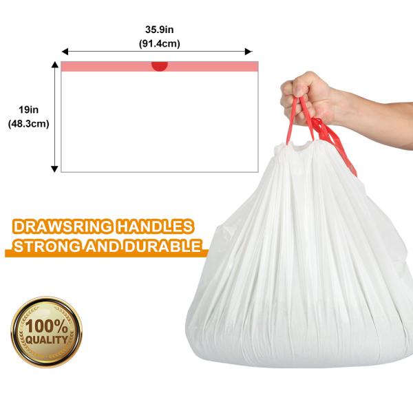 0.013-0.015mm Kitty Litter Box Liners , Large Drawstring Cat Litter Box Bags