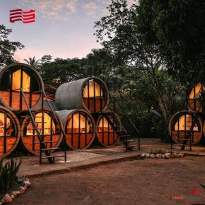 Creative transformation of cement pipes the culvert pipe room hotel stands out