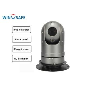 Black IP HD Mini Vehicle Rugged PTZ Camera Dome Onvif Supported With Magnetic