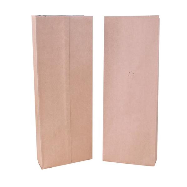 Flat bottom Kraft paper zipper Plastic Doypack for food packing