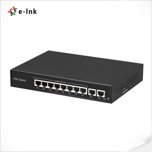 Quality 8-port 10/100BASE-T PoE and 2-port 100BASE-T Uplink Ethernet Switch for sale