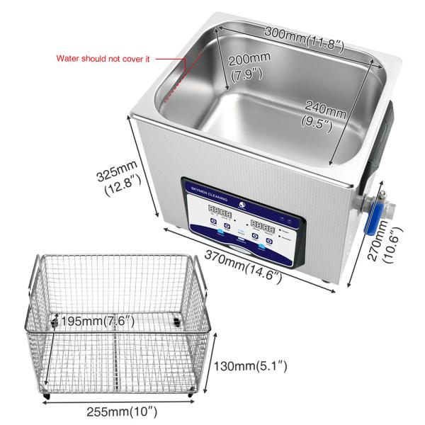 Commercial 360watt 14.5L Tabletop Ultrasonic Cleaner