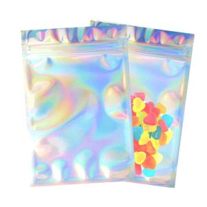 China Flat Holographic Aluminum Foil Bag Non Toxic Candy / Soap Use on sale