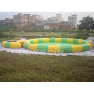 Round Inflatable Water Pool With Platform For Water Roller