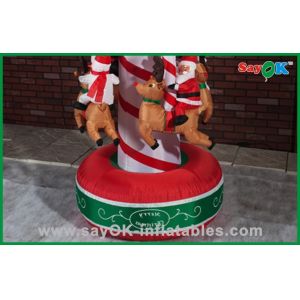 Funny Christmas Carousel Inflatable Holiday Decorations Air Blown Inflatables