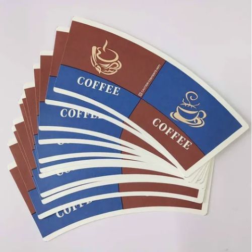 Quality Custom Flexo Printing APP 80z 10oz 12oz 16oz Single Double Wall PE Coated Paper Cups Fan for sale
