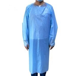 Water Repellent CPE Aprons , Disposable Plastic Aprons With Sleeves