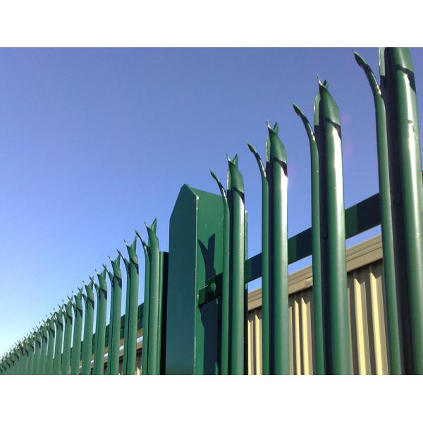 Powder Coated 1.8m High Steel Palisade Fencing With Double Gate