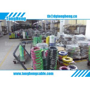 Glossy Gray Colour Long Flex Life TPU Coated Customized Coil Cable