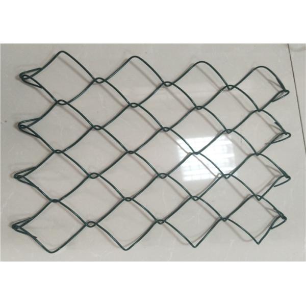 Sliver Security Chain Link Fence PVC Coating Surface With Uniform Mesh Hole