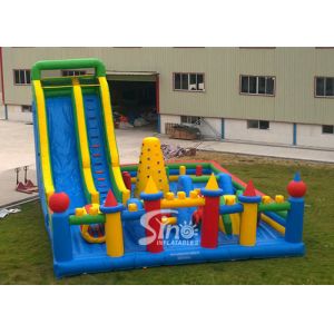 Custom Made Outdoor Toddler N Kids Inflatable Playground With Big Slide Made Of