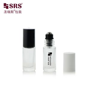 Wholesale 5ml Mini Cute Glass Roll On Bottle Transparent With Aluminum Cap Roller Bottles For Essential Oils from china suppliers