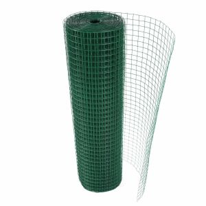 PVC Coated 1x1in Hole Chicken Mesh Fencing