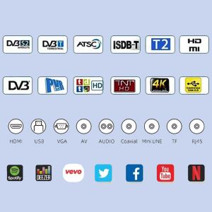 Frameless Smart TV with 97% Screen-to-Body Ratio Eye Protection and 100-220V