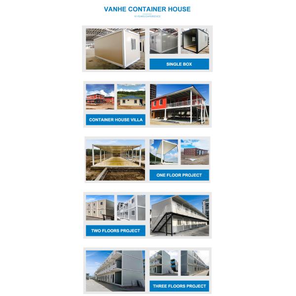 Glass Window 4 Rooms 2 Layers Prefab Shipping Container Homes