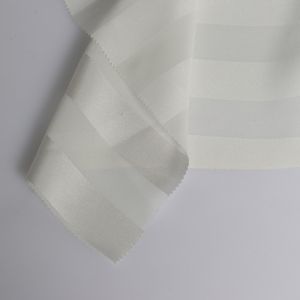 Wholesale Silk Like Soft Recycled Chiffon Satin Stripe polyester fabric for