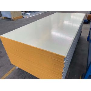 50MM New Style Rock Wool Sandwich Panel Ivory White Color Steel Sheet Rock Wool