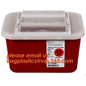 Plastic Disposable Medical Sharps Containers, Kenya safety box for needle