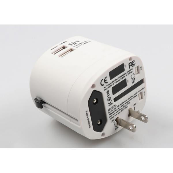 Most Popular AC Output 6A Travel Power Adapter With 2.5A Dual USB Charging Port