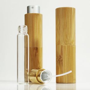 Empty 10ml 20ml 8ml Refillable Portable Liquid Container Bamboo Plastic Perfume
