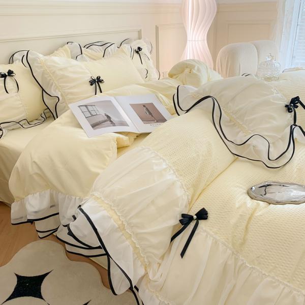 Solid Pattern King Size Designer Bedding Sets Comforter Sets for Home and Bedroom