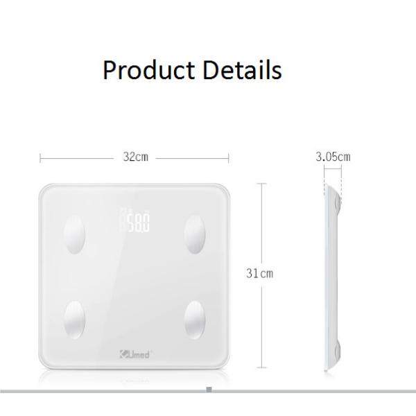 Mobile App Android 4.0 Bluetooth Weighing Scale 180kg Rate Load