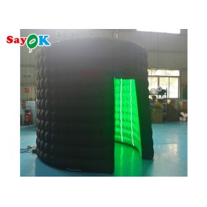 Warehouse Black Inflatable Oval Photo Booth Inflable Led Tent With Air Blower
