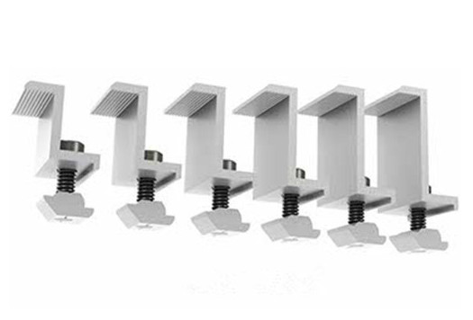 Quality Anodized Solar Roof Mounting Systems PV End Clamp Customized Dimensions for sale