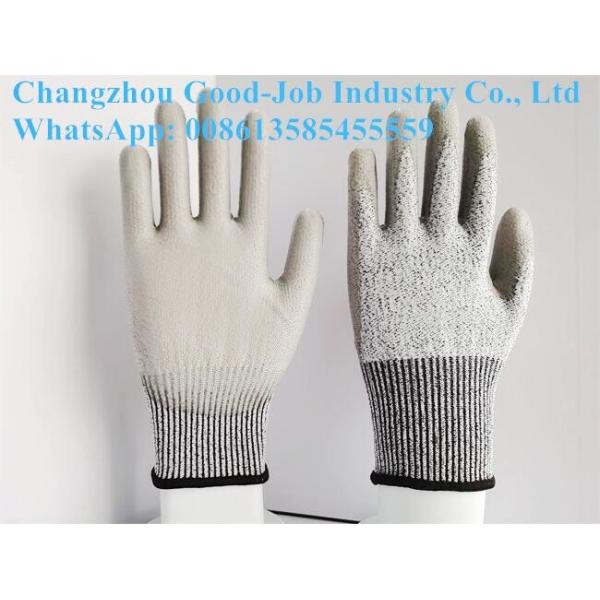 13G PU HPPE Liner Cut Resistant Protective Work Gloves Polyurethane Palm Coated