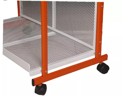 Metal Movable Retail Store Display Shelves Four Tiers For Snacks Storage