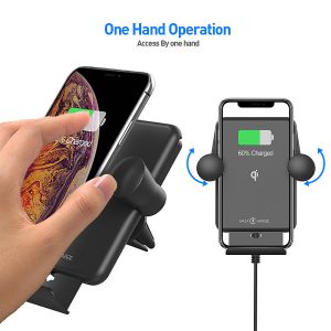 10W Qi Wireless Charging Vehicle Dock Dashboard Wireless Car Vent Charger