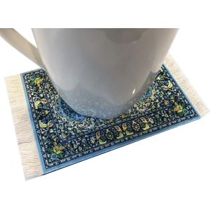 CM-007 Rubber Back Coasters Table Cover Oriental Fabric Mat Drink Mats Coaster