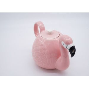 Creative Ceramic Houseware Animal Shaped Teapots / 3D Pink Flamingo Teapot