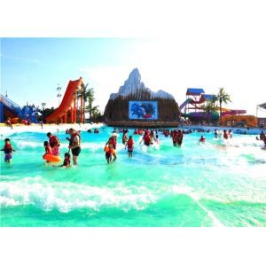1000 People / 1000m2 1.2M High Water Park Wave Pool For Adults