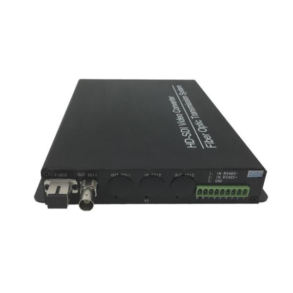 Quality 1channel HD SDI  transmitter video to fiber converter with RS485 data SFP  8V ~ 14V DC input voltage 270Mb / s Bit rate for sale