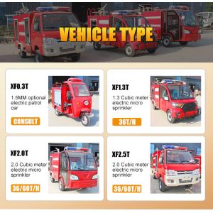 1.3 Ton High-Efficiency Small Electric Emergency Fire Truck with 25 Meters Fire