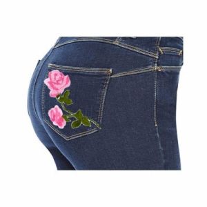 Embroidery Boutique Rose Flower Applique with Iron On backing for DIY patch