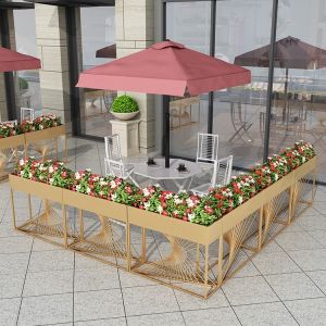 Individuation custom metal planter boxes rectangular flower pot wholesale