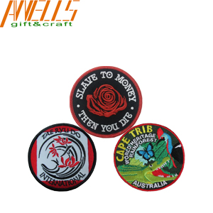Laser Cut Border PMS Felt Embroidered Eagle Fly Patch